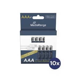 MediaRange USB-Akkus mit Ladekabel Micro AAA 500 mAh