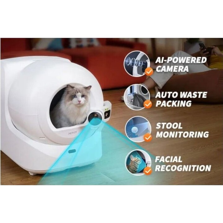 PETKIT Purobot Automatic Litter Box Ultra Camera with AI technology Facial Recognition Health Monitoring Bag sealing aft
