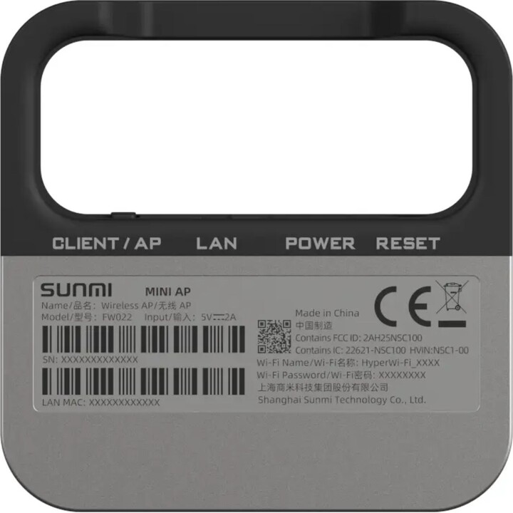 Sunmi C15004005 Mini AP (Access Point), USB Type-C, 5 V/2 A, 1,0 m