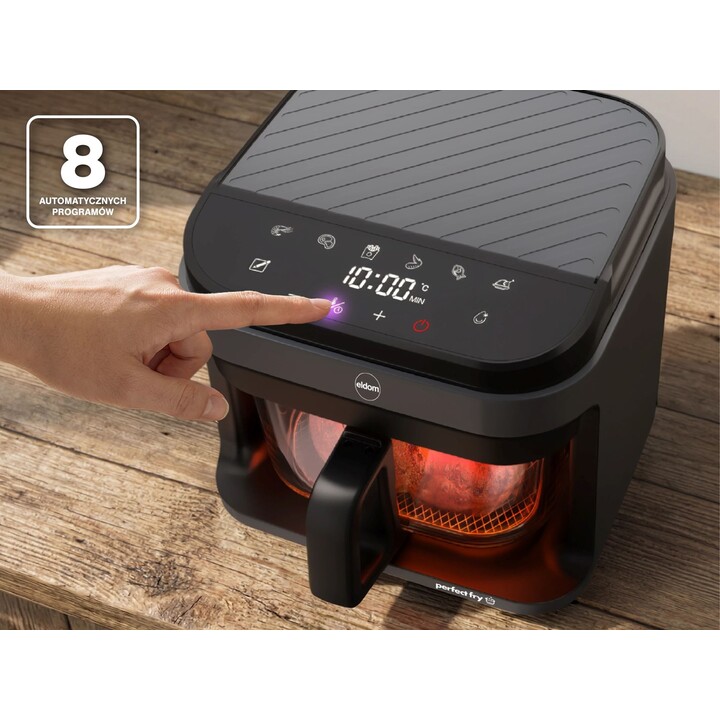 Friteuse sans matières grasses ELDOM FR500, récipient en verre 5,5 L