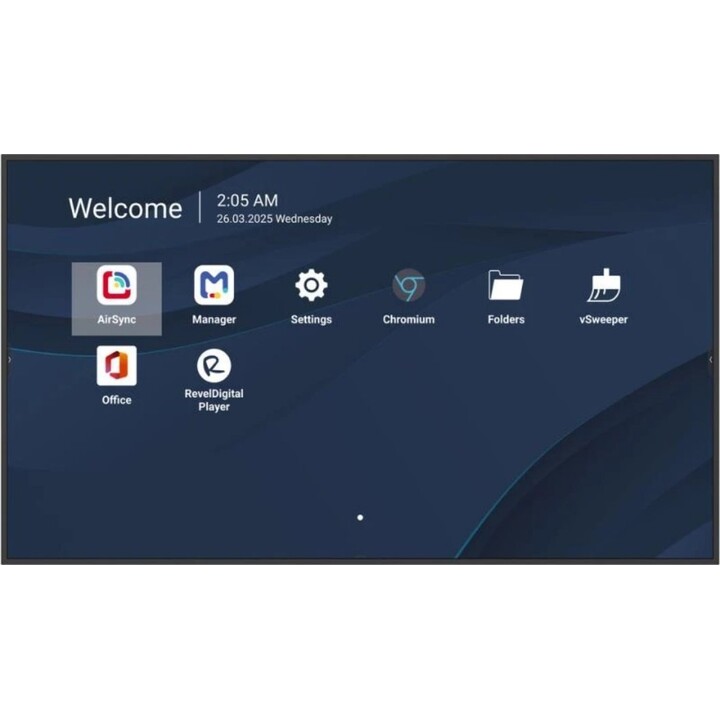 Écran grand format Viewboard LED 55 pouces, 3840 x 2160, 500 nits, Android 14, fonctionnement 24 h/24, 7 j/7, USB-C