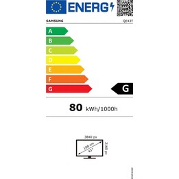 Samsung LH43QETELGCXEN 43" Crystal UHD 4K Signage-Display 3840 x 2160 LCD 300 cd/m² Tizen 4.0 2xHDMI USB LAN Schwarz