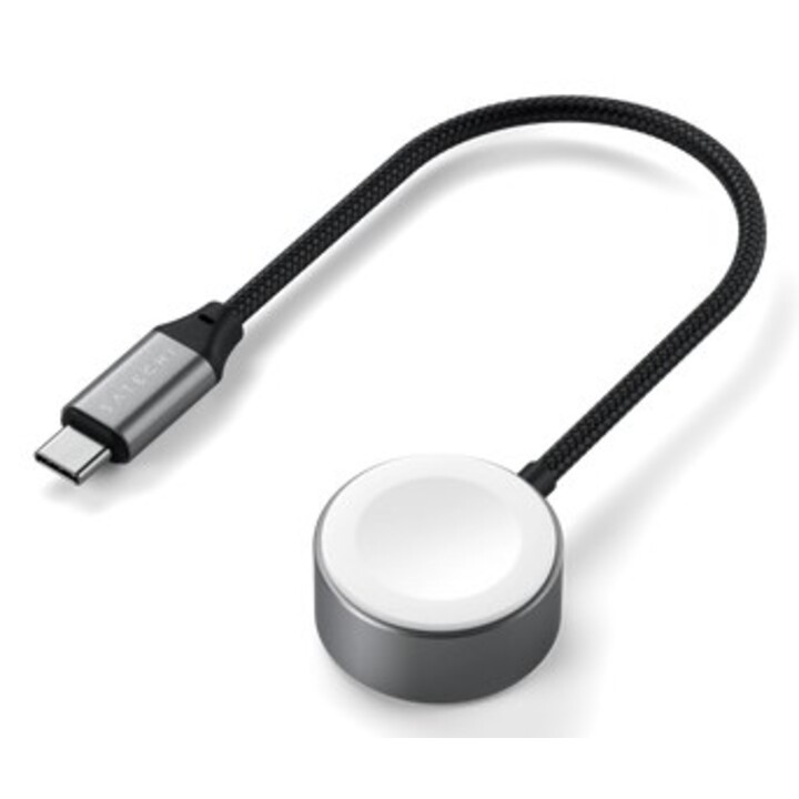 Satechi ST-QCAWM Ladegerät für Mobilgeräte Smartwatch Weiß, Grau USB Kabelloses Aufladen Drinnen