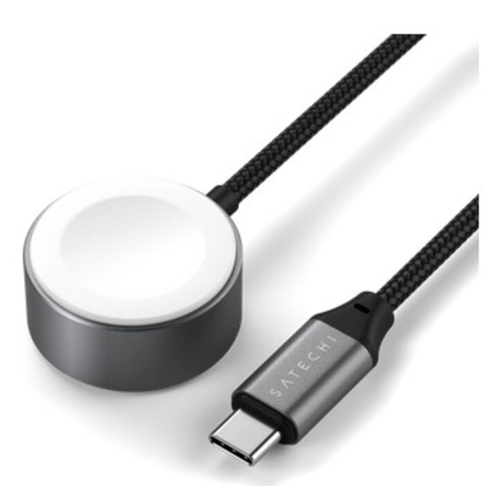 Satechi ST-QCAWM cargador de dispositivo móvil Reloj inteligente Blanco, Gris USB Cargador inalámbrico Interior