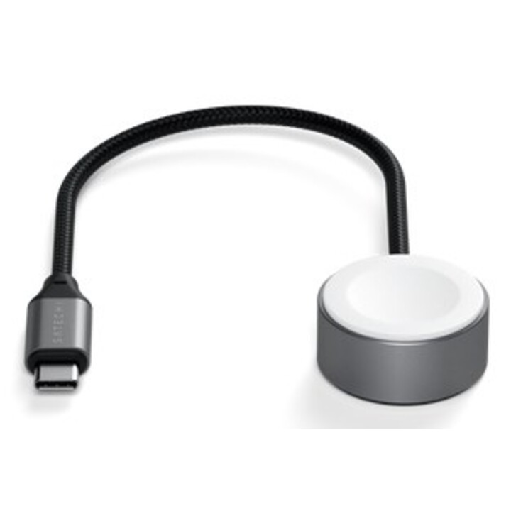 Caricabatterie per dispositivi mobili Satechi ST-QCAWM per smartwatch, bianco e grigio, USB wireless, per interni.
