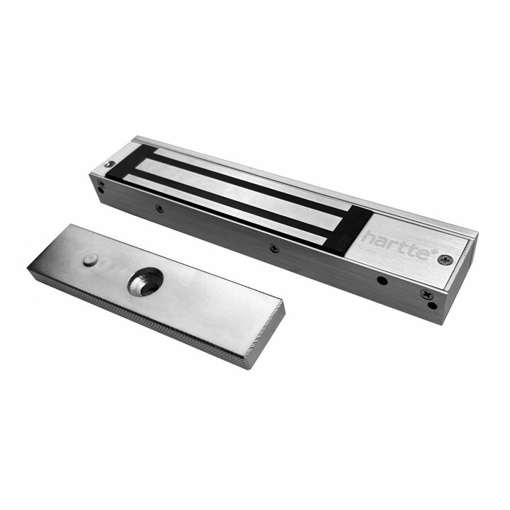 Fechadura eletromagnética HARTTE MG280S de 280 kg com sinalização.