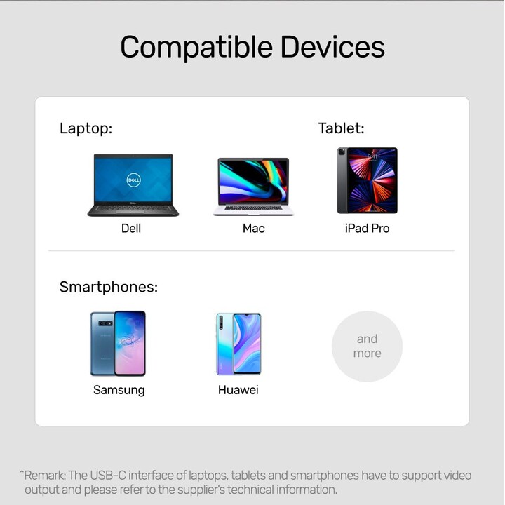 UNITEK V1416B câble vidéo et adaptateur 0,15 m USB Type-C HDMI Gris
