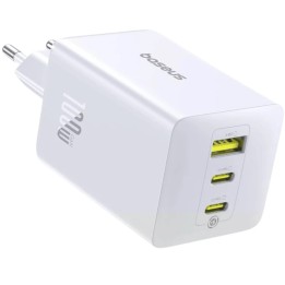 Baseus EnerFill FE11 100 W GaN 6 2xUSB-C + USB-A Branco  - Carregador de parede rápido
