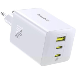 Baseus EnerFill FE11 100W GaN 6 2xUSB-C + USB-A Bianco