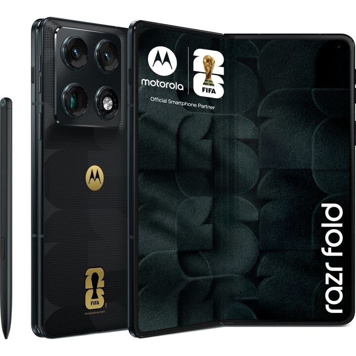 Motorola Razr Fold 5G, 16 GB + 512 GB, ecrã OLED de 6,7 polegadas, bateria de 6000 mAh, coleção da Copa do Mundo da FIFA 26