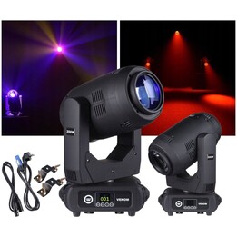 Projecteur à tête mobile Light4Me Venom Zoom 350 Noir - Puissant projecteur LED
