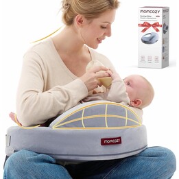 Momcozy Exclusive Nursing Pillow | Cojín de Lactancia de Espuma Memory | Gris