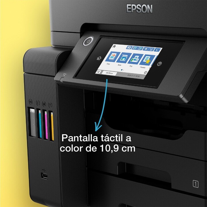 Epson EcoTank ET-5805 A4-Tintenstrahl-Multifunktionsdrucker mit nachfüllbaren Tintenpatronen, WLAN und automatischem Dokumentene