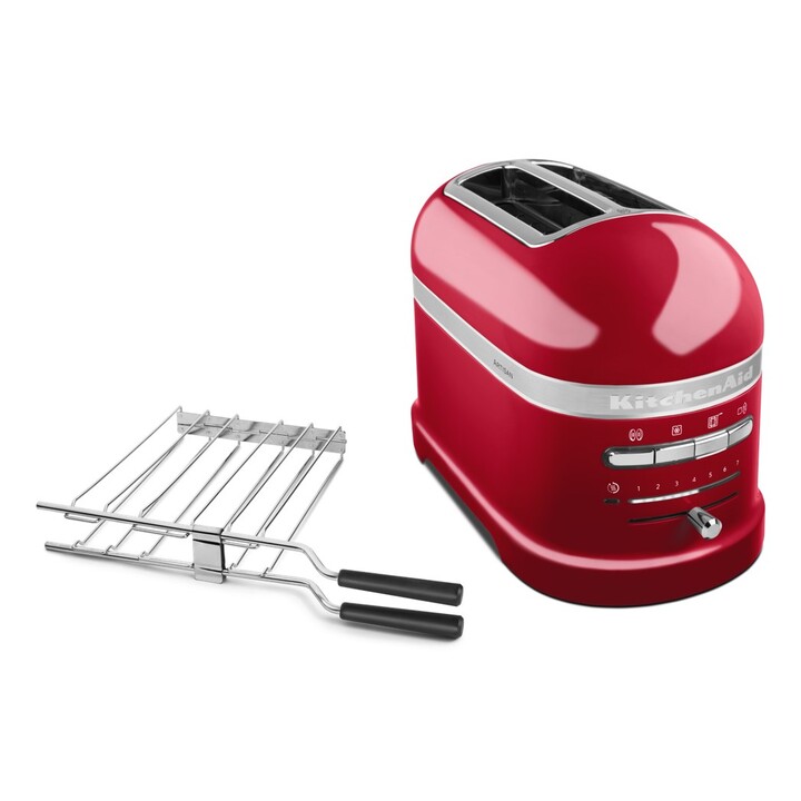 Forno KitchenAid 5KMT2204ECA de 7 polegadas, 2 fatias, 1250 W, vermelho