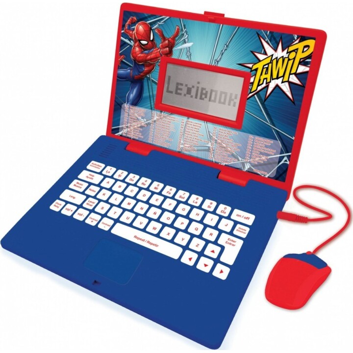 Laptop Lexibook Educational Spider-Man, bilíngue polonês/inglês, com 124 atividades