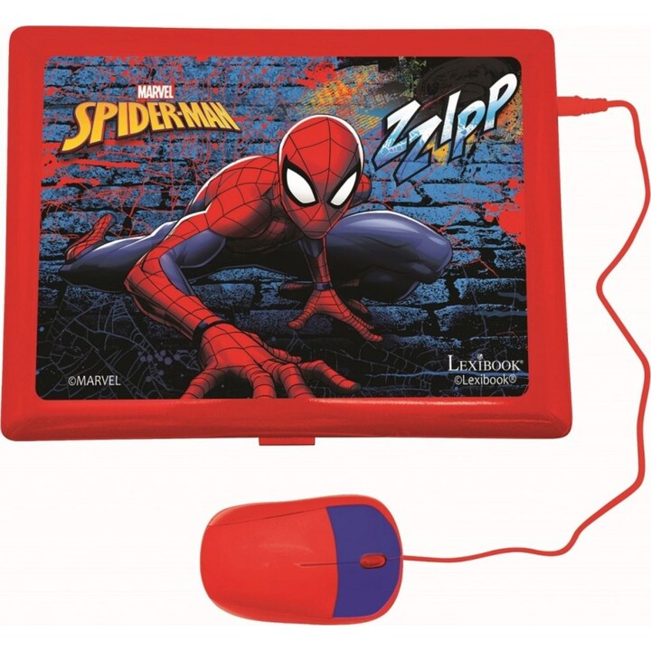 Laptop Lexibook Educational Spider-Man, bilingue polacco/inglese, con 124 attività
