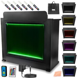 Mesa de DJ XL BK con soporte para cabina e iluminación