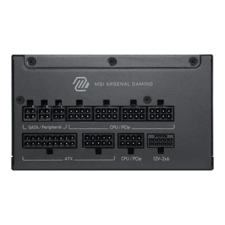 Alimentatore MSI Mag A1000PLS PCIe5, 1000W, 80 Plus Platinum, modulare, 135mm, PFC attivo, 1x PCIe 5 (12+4 Pin), 4x PCIe 5 (6+2 