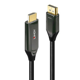 Lindy 40931 2M HDMI Type A (Standard) to DisplayPort Video Cable Adapter, Black