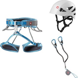Ocun Via Ferrata Twist Tech Eco Captur Lite Rotating Fragment Set - Grigio/Blu, Taglia: M_L