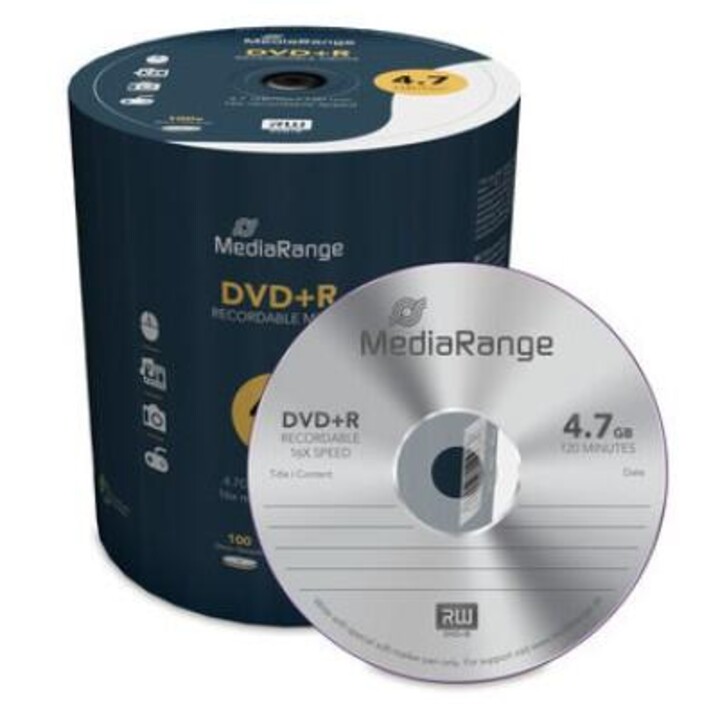 MediaRange MR443 - Confezione da 100 DVD+R