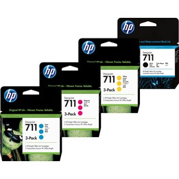 Cartuchos de tinta HP Original 711 - Pacote com 10 unidades (CZ134A, CZ135A, CZ136A, CZ133A)