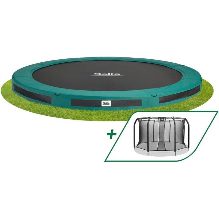 Trampolín Premium Ground Combo 396cm Verde