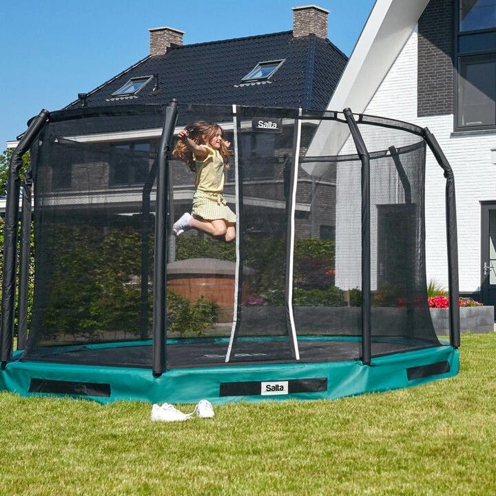 Trampolín Premium Ground Combo 396cm Verde