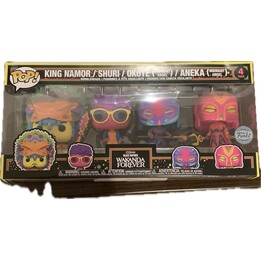 Pack 4 FUNKO POP Rey Namor, Shuri, Okeye y Aneka - Wakanda Forever Edición Especial - 889698691482