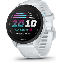 Relógio inteligente Garmin Forerunner 70 de 43 mm branco com pulseira branca