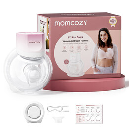 Momcozy S12 Pro Quick | Cup Breast Pump | Cordless, Single, Pink