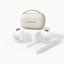 Tiralatte indossabile intelligente Momcozy M5 – Coppa per l'allattamento | Controllo tramite app, wireless, doppio, rosso