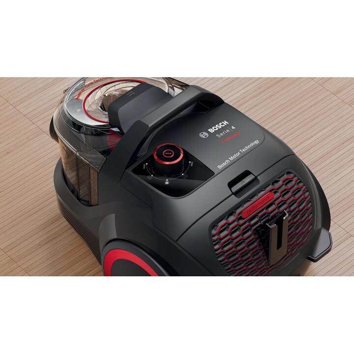 Aspirapolvere a traino senza sacco Bosch Serie 4 ProPower BGS21POW2 da 2 litri, colore nero.