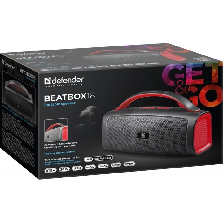 Altoparlante Bluetooth Defender Beatbox 18 da 20 W