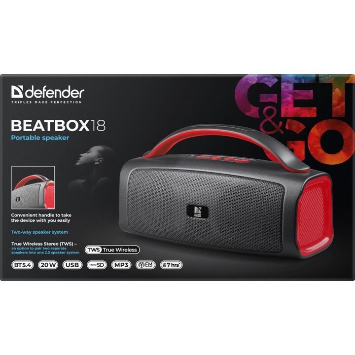 Defender Beatbox 18 Bluetooth-Lautsprecher 20 W