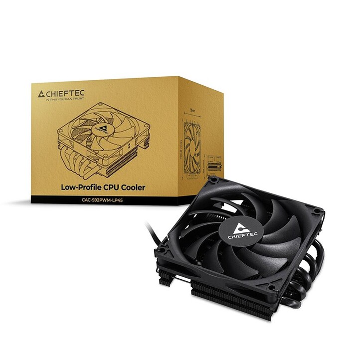Chieftec CAC-S92PWM-LP45 système de refroidissement d’ordinateur Boitier PC Refroidisseur d'air 9,2 cm Noir