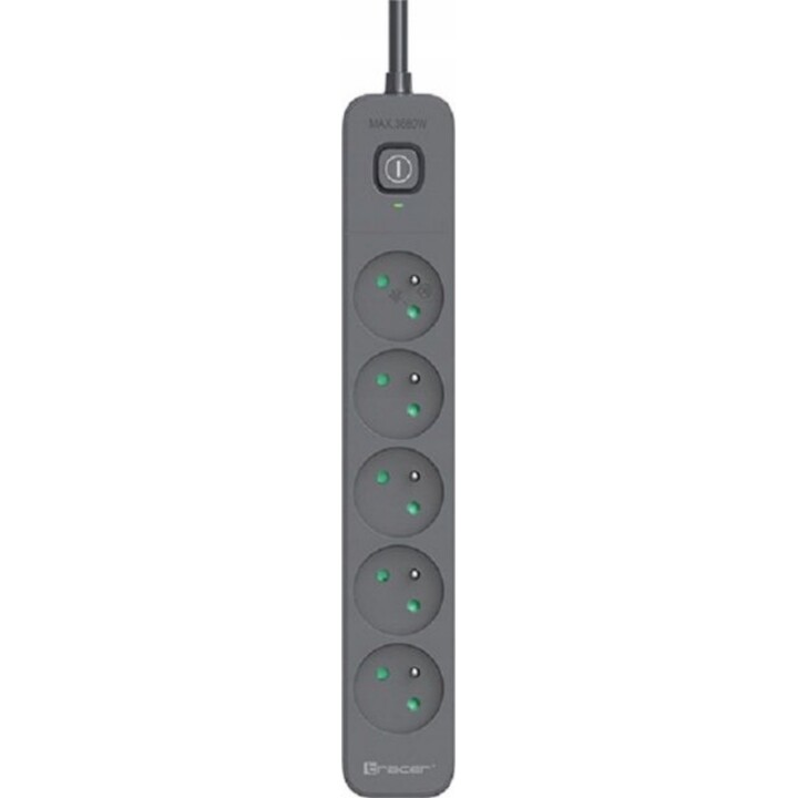 TRACER TRALIS47813 (1.5 m) Black Power Strip