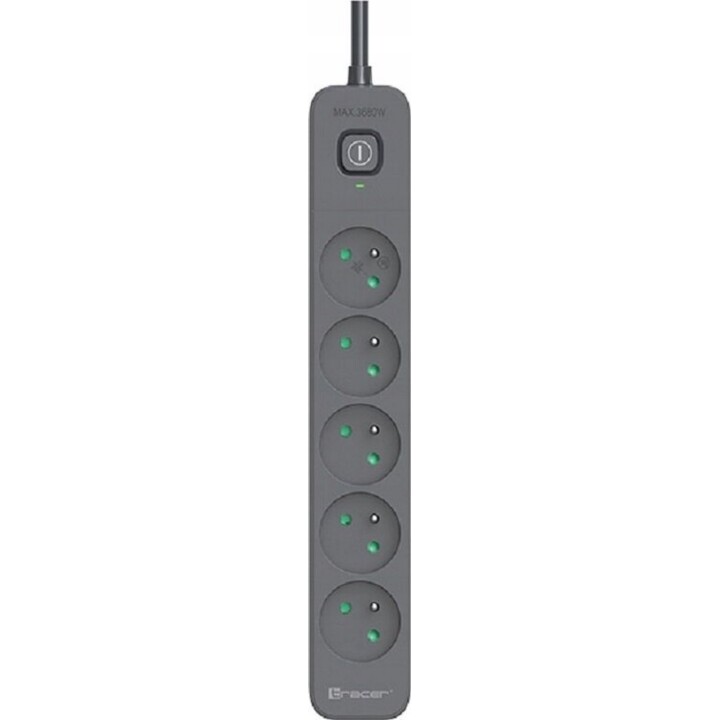 TRACER TRALIS47813 (1.5 m) Black Power Strip