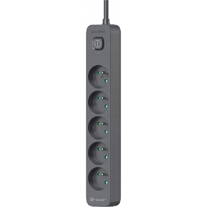 TRACER TRALIS47813 (1.5 m) Black Power Strip