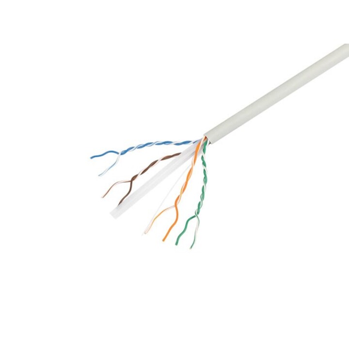 Cable LAN UTP cat.6 de 305 m, cable CU LSZH CPR + FLUKE PASSED, color gris.