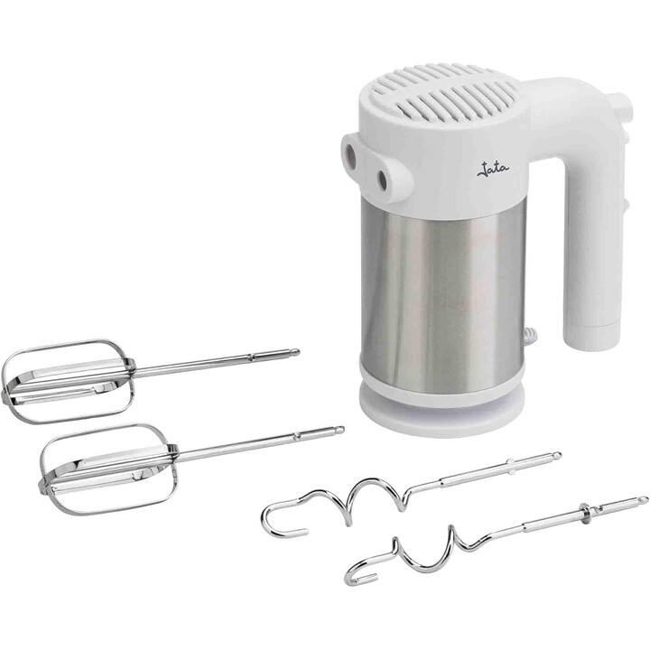 JATA JEMA1240 - Frullatore a immersione da 400 W, 5 velocità + Turbo, frullatore elettrico con cavi e ganci per impastare, motor