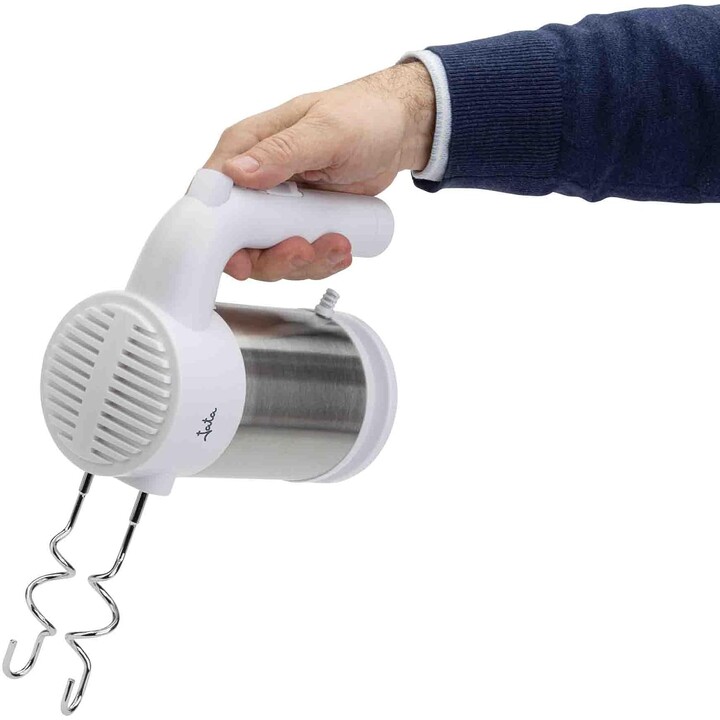 JATA JEMA1240 – 400-W-Handrührgerät, 5 Geschwindigkeitsstufen + Turbo, elektrisches Rührgerät mit Rührbesen und Knethaken, Kupfe