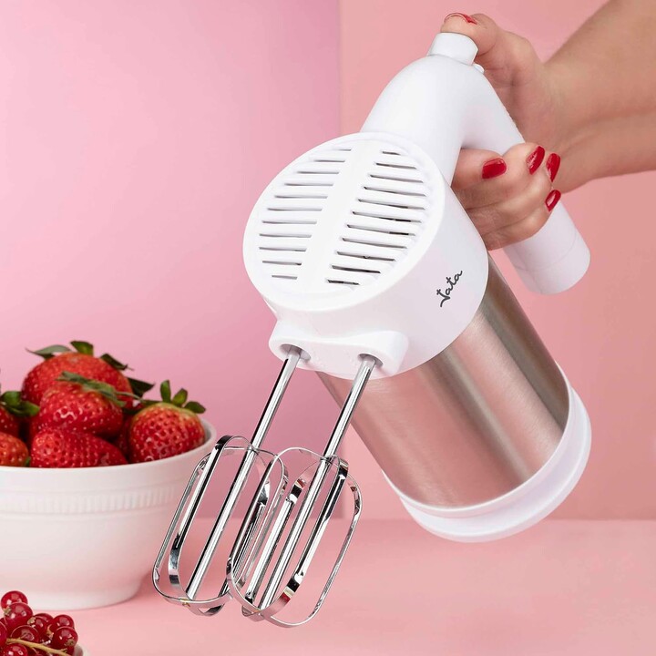 JATA JEMA1240 - Frullatore a immersione da 400 W, 5 velocità + Turbo, frullatore elettrico con cavi e ganci per impastare, motor
