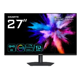 GIGABYTE GO27Q24A Moniteur Gaming OLED 27” 2K QHD - 2560 x 1440, 240Hz, 0.03ms, 400 cd/m², FreeSync Premium, G-Sync Compatible, 