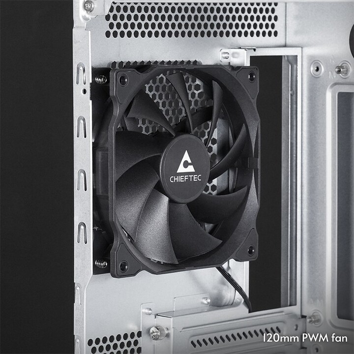 Case per computer Chieftec BW-01B-OP Midi Tower, colore nero.