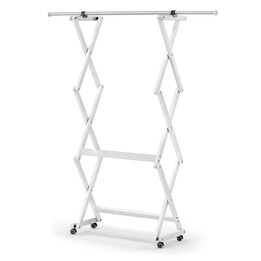 White hanger measuring 140 x 32 cm.