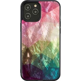 Funda iKins para Apple iPhone 12/12 Pro, diseño de flor de agua negra.