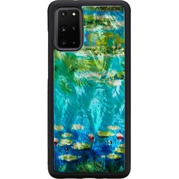 iKins Hülle für Samsung Galaxy S20+ – Seerosenmuster, Schwarz