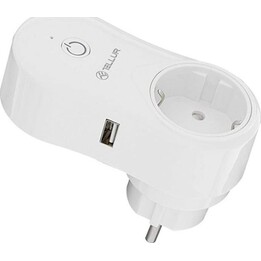 Prise double Tellur WiFi AC, affichage de la consommation d'énergie, 16 A, 2400 W