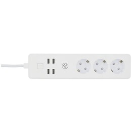 Régua de energia Tellur WiFi, 3 tomadas, 4 portas USB 4A, 2200W, 10A, 1,8m
